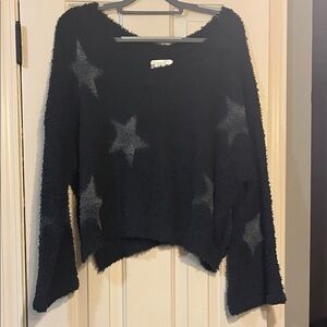 POL sz Medium Black Star Pattern Women Sweater - Brand New